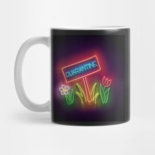 Glow Nameplate with Quarantine Inscription on Lawn Mug